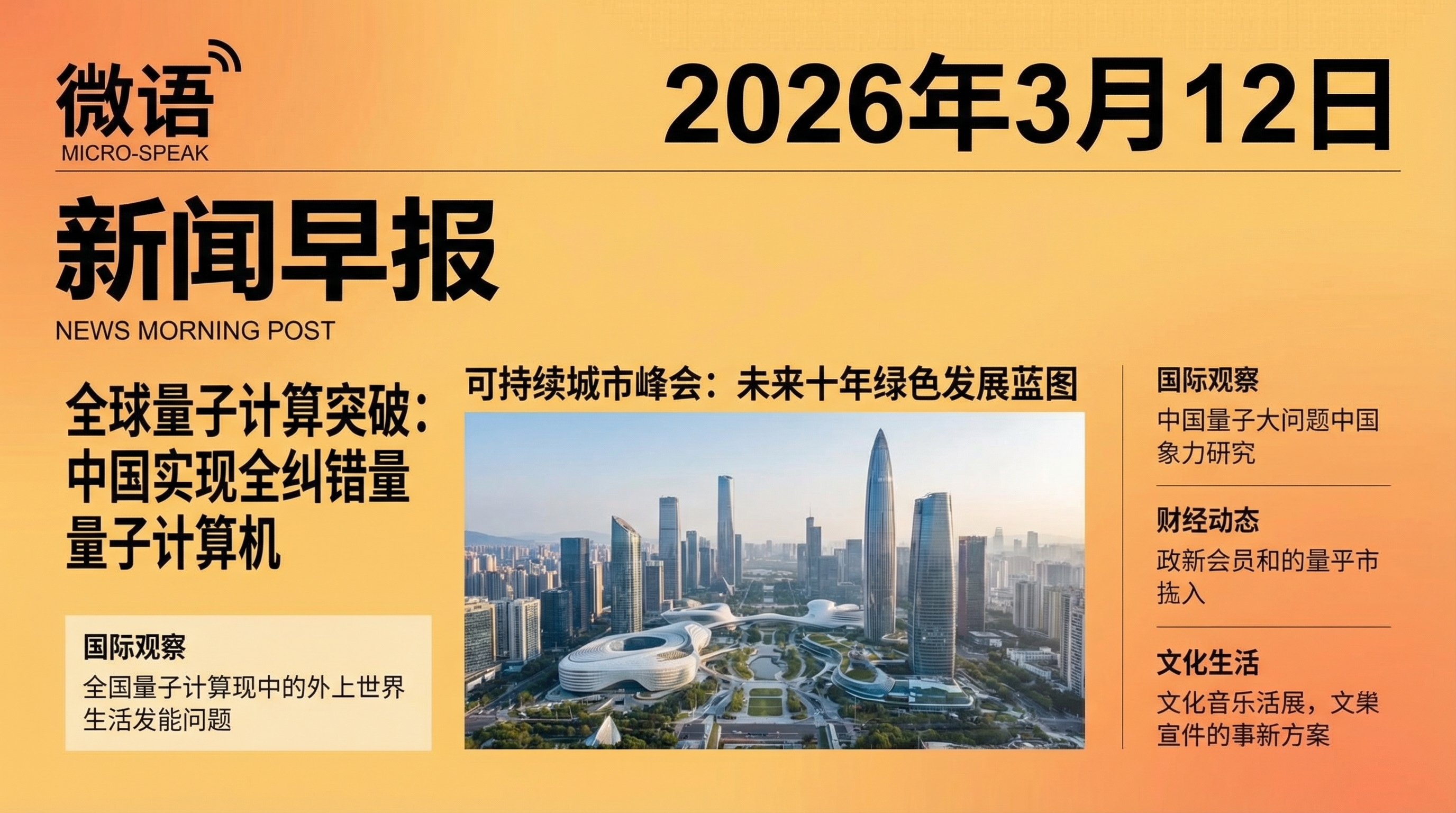 【微语】3月12日 星期四 – 新闻早报